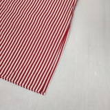 Curensology/THOMAS MASON ノーカラー ストライプ スリット ブラウス シャツ レッド ホワイト レディース カレンソロジー/トーマスメイソン【中古】6-1003M∞