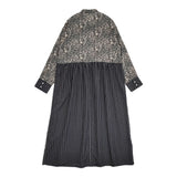 AS KNOW AS de base ペイペイXMIXギャザOP 定価19580円 シャツドレス ペイズリー柄 ワンピース 25AW ブラック ベージュ レディース アズノウアズ ドゥバズ【中古】6-0710M♪