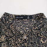 AS KNOW AS de base ペイペイXMIXギャザOP 定価19580円 シャツドレス ペイズリー柄 ワンピース 25AW ブラック ベージュ レディース アズノウアズ ドゥバズ【中古】6-0710M♪