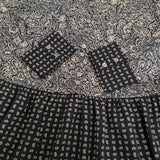 AS KNOW AS de base ペイペイXMIXギャザOP 定価19580円 シャツドレス ペイズリー柄 ワンピース 25AW ブラック ベージュ レディース アズノウアズ ドゥバズ【中古】6-0710M♪