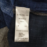 a.no.ne.ne./AS KNOW AS ブロックチェックワンピース パッチワーク ワンピース ネイビー グレー レディース アノネネアズノウアズ【中古】6-0710S♪