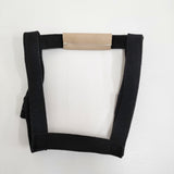 mina perhonen Blanket Holder ブランケットホルダー フェルト 牛革 za7679 ブラック ベージュ レディース ミナペルホネン【中古】6-0704G♪