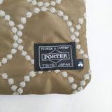 mina perhonen/PORTER 美品 tambourine KEY CASE & COIN PURSE コインケース 刺繍 ポーチ キーケース 2024 ベージュ レディース ミナペルホネン/ポーター【中古】6-0704G♪