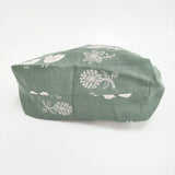 mina perhonen 美品 tori to hana 鳥と花 刺繍 パニーニバッグ ys9897 リネン トートバッグ グリーン レディース ミナペルホネン【中古】6-0704G♪