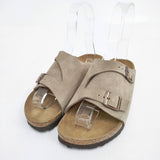 BIRKENSTOCK Zurich チューリッヒ スウェードレザー スエード サンダル トープ 37/24.0 ナロー幅 定価20900円 サンダル ベージュ レディース ビルケンシュトック【中古】6-0622S◎