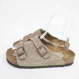 BIRKENSTOCK Zurich チューリッヒ スウェードレザー スエード サンダル トープ 37/24.0 ナロー幅 定価20900円 サンダル ベージュ レディース ビルケンシュトック【中古】6-0622S◎