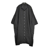 nest Robe レースオープンカラーワンピース 製品染め 後染め 定価28600円 01211-1139 リネン ワンピース ブラック レディース ネストローブ【中古】6-0923M∞