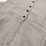 nest Robe リネンインディゴ墨染めノースリーブ ブラウス 定価26400円 01242-1028 シャツ 24SS グレー レディース ネストローブ【中古】6-0707S♪