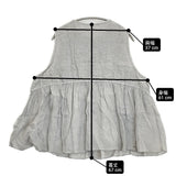 nest Robe リネンインディゴ墨染めノースリーブ ブラウス 定価26400円 01242-1028 シャツ 24SS グレー レディース ネストローブ【中古】6-0707S♪