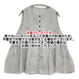 nest Robe リネンインディゴ墨染めノースリーブ ブラウス 定価26400円 01242-1028 シャツ 24SS グレー レディース ネストローブ【中古】6-0707S♪