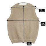 crepuscule MOSS STITCH VEST 鹿の子編み 1901-007W ノースリーブニット 日本製 ベスト ベージュ レディース クレプスキュール【中古】6-0923M∞