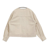 ARTS&SCIENCE デニム ノーカラージャケット 0243-L2169-0316 ノーカラージャケット 24AW ベージュ レディース アーツ&サイエンス【中古】6-0710M♪