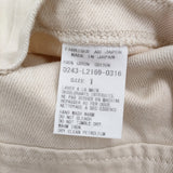 ARTS&SCIENCE デニム ノーカラージャケット 0243-L2169-0316 ノーカラージャケット 24AW ベージュ レディース アーツ&サイエンス【中古】6-0710M♪