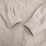 ARTS&SCIENCE デニム ノーカラージャケット 0243-L2169-0316 ノーカラージャケット 24AW ベージュ レディース アーツ&サイエンス【中古】6-0710M♪