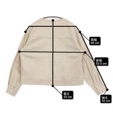 ARTS&SCIENCE デニム ノーカラージャケット 0243-L2169-0316 ノーカラージャケット 24AW ベージュ レディース アーツ&サイエンス【中古】6-0710M♪