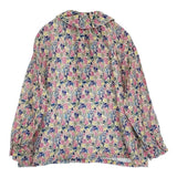 nest Robe English Garden プリントラッフルカラーブラウス 01223-1025 花柄 フリル リネン ブラウス シャツ マルチカラー レディース ネストローブ【中古】6-0710M♪