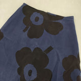 marimekko ウニッコ キュプラ ロングスカート ネイビー ブルー レディース マリメッコ【中古】6-0822M∞
