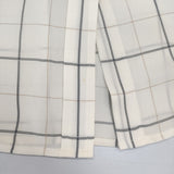 theory TILE PRINT YARINE TS TILE PRINT シルク ノースリーブシャツ チェック柄 ブラウス シャツ アイボリー ブラック レディース セオリー【中古】6-0711S△
