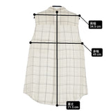 theory TILE PRINT YARINE TS TILE PRINT シルク ノースリーブシャツ チェック柄 ブラウス シャツ アイボリー ブラック レディース セオリー【中古】6-0711S△
