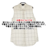 theory TILE PRINT YARINE TS TILE PRINT シルク ノースリーブシャツ チェック柄 ブラウス シャツ アイボリー ブラック レディース セオリー【中古】6-0711S△