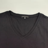 theory RASA V CTN SMTH Vネック コットン 日本製 サイズ40 半袖Ｔシャツ カットソー ブラック レディース セオリー【中古】6-0711S△