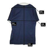 theory RASA2 COTTON SMOOTH Vネック コットン 日本製 サイズ38 半袖Ｔシャツ カットソー ネイビー レディース セオリー【中古】6-0711S△