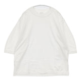 MANOF ROUND SLEEVE Tシャツ サイドスリット 定価6600円 コットン 日本製 サイズF 半袖Ｔシャツ カットソー ホワイト レディース マノフ【中古】6-0711S△