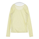 Plage OPEN-NECK LS T シアー 長袖Ｔシャツ カットソー ロンＴ イエロー レディース プラージュ【中古】6-0823M∞