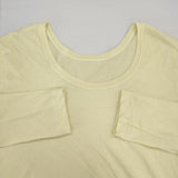 Plage OPEN-NECK LS T シアー 長袖Ｔシャツ カットソー ロンＴ イエロー レディース プラージュ【中古】6-0823M∞