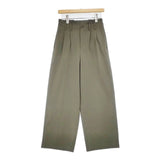 FANTASTIC DAYS タック ワイドパンツ BAGGY-73-01 サイズ38 ハイウエスト パンツ カーキ レディース ファンタスティックデイズ.【中古】6-0823G∞