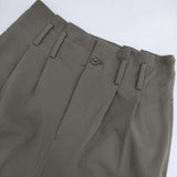 FANTASTIC DAYS タック ワイドパンツ BAGGY-73-01 サイズ38 ハイウエスト パンツ カーキ レディース ファンタスティックデイズ.【中古】6-0823G∞