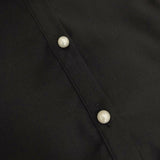vin VIN2552 リボンデザイン バックパール ブラウス シャツ ネイビー 濃紺 レディース ヴァン【中古】6-0823M∞