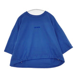 LUIS MARI Iドロスト ロゴ ワイド クルーネック コットン サイズF 半袖Ｔシャツ カットソー ブルー レディース ルイマリ【中古】6-0711S△