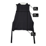 theory SYNTHETIC CREPE ORDAN ラップリボンブラウス 定価30800円 ノースリーブ サイズS ブラウス シャツ ブラック レディース セオリー【中古】6-0711S△