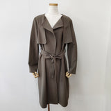 NOLLEY'S ノーカラー 7-0035-5-08-002 コート グレージュ レディース ノーリーズ【中古】6-0805G◎