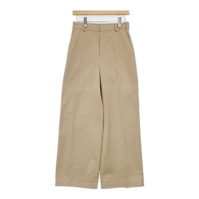 km　NOBLE ワイドチノクロスストレートパンツ Spick and Span Noble ワイドチノクロスストレートパンツ 定価18500円
