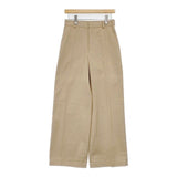 Spick and Span Noble ワイドチノクロスストレートパンツ 定価18500円 センタープレス パンツ ベージュ レディース スピック＆スパン ノーブル【中古】6-0823G∞