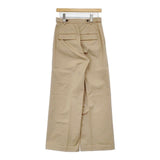 Spick and Span Noble ワイドチノクロスストレートパンツ 定価18500円 センタープレス パンツ ベージュ レディース スピック＆スパン ノーブル【中古】6-0823G∞