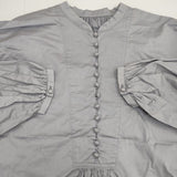 DRESSTERIOR ボタンチュニックシャツ スタイリスト亀恭子さんコラボ 定価19800円 ブラウス シャツ ブルーグレー レディース ドレステリア【中古】6-0823M∞