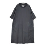 MHL. 595-2157502 DRY COTTON LINEN 製品染め 七分袖 定価29700円 ワンピース 22SS ブラック レディース エムエイチエル【中古】6-0711M△