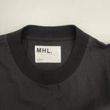 MHL. 595-2157502 DRY COTTON LINEN 製品染め 七分袖 定価29700円 ワンピース 22SS ブラック レディース エムエイチエル【中古】6-0711M△