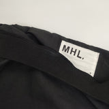 MHL. 595-2157502 DRY COTTON LINEN 製品染め 七分袖 定価29700円 ワンピース 22SS ブラック レディース エムエイチエル【中古】6-0711M△