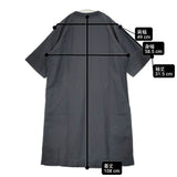 MHL. 595-2157502 DRY COTTON LINEN 製品染め 七分袖 定価29700円 ワンピース 22SS ブラック レディース エムエイチエル【中古】6-0711M△