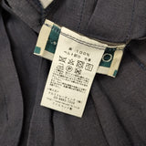 O'NEIL OF DUBLIN リネン ラップスカート プリーツ XS ロングスカート ネイビー レディース オニールオブダブリン【中古】6-0923M∞