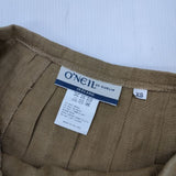 O'NEIL OF DUBLIN リネン ラップスカート プリーツ XS ロングスカート ベージュ レディース オニールオブダブリン【中古】6-0923M∞