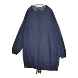 Yohji Yamamoto +NOIR ジップアップ ニットロングカーディガン サイズ2 レーヨンリネンシルク混 ワンピース ネイビー レディース ヨウジヤマモト プリュス ノアール【中古】6-0918M♪