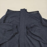 Yohji Yamamoto +NOIR ジップアップ ニットロングカーディガン サイズ2 レーヨンリネンシルク混 ワンピース ネイビー レディース ヨウジヤマモト プリュス ノアール【中古】6-0918M♪