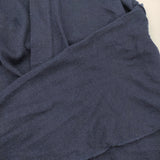 Yohji Yamamoto +NOIR ジップアップ ニットロングカーディガン サイズ2 レーヨンリネンシルク混 ワンピース ネイビー レディース ヨウジヤマモト プリュス ノアール【中古】6-0918M♪