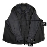 nest Robe リネンラミーフリルカラーブラウス 01241-1488 ブラウス シャツ ブラック レディース ネストローブ【中古】6-0822M∞