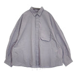 THE JEAN PIERRE ジャンピエール Signature 11XL Shirt 定価31900円 コットンタイプライター 長袖シャツ 25SS ラベンダー グレー系 ユニセックス【中古】6-0710M♪